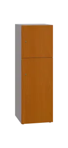 DOMINIT 32 úložná skříň 2-boxová, 1367x450x400 mm, korpus šedý, dvířka třešeň šumavská